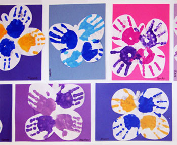 Rainbow Kids Handprints, Finger Paint Tumbler